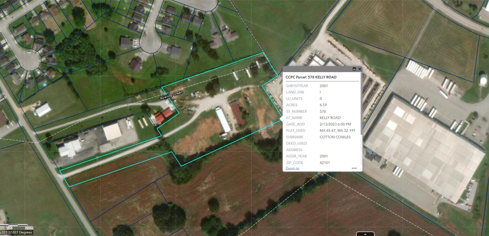 578 Kelly Rd, Bowling Green, KY for sale - Plat Map - Image 2 of 8