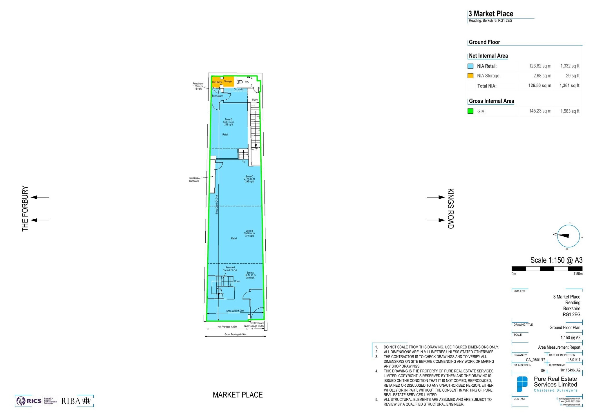 3-10 Market Pl, Reading to rent Floor Plan- Image 1 of 2