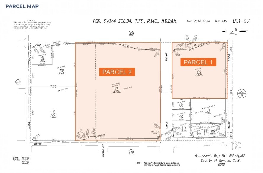 MERCED GATEWAY MARKETPLACE portfolio of 2 properties for sale on LoopNet.co.uk - Plat Map - Image 3 of 3