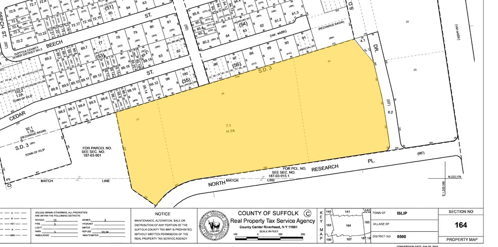 555 N Research Pl, Central Islip, NY for rent - Plat Map - Image 2 of 8