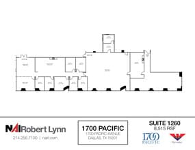 1700 Pacific Ave, Dallas, TX to rent Floor Plan- Image 1 of 2