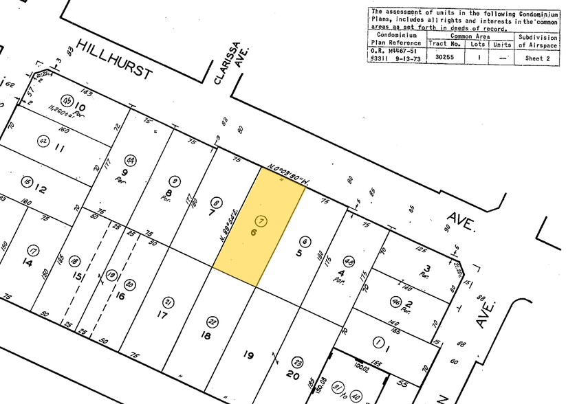 1933 1/2 Hillhurst Ave, Los Angeles, CA for rent - Plat Map - Image 2 of 6