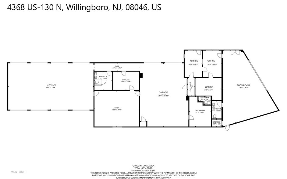 4379 Route 130 S, Burlington, NJ for sale - Floor Plan - Image 2 of 37