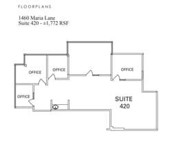 1440 Maria Ln, Walnut Creek, CA to rent Floor Plan- Image 1 of 1