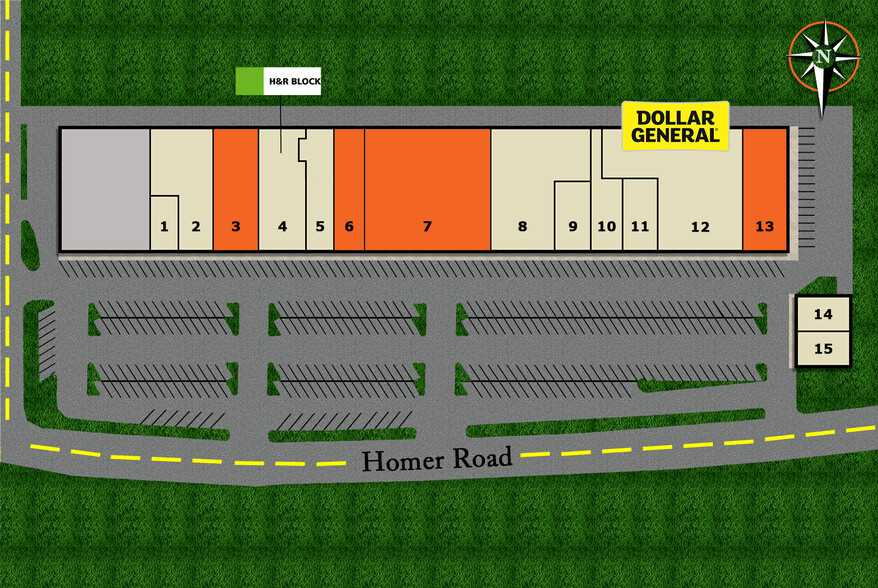 308-348 Homer Rd, Minden, LA for rent - Site Plan - Image 2 of 2