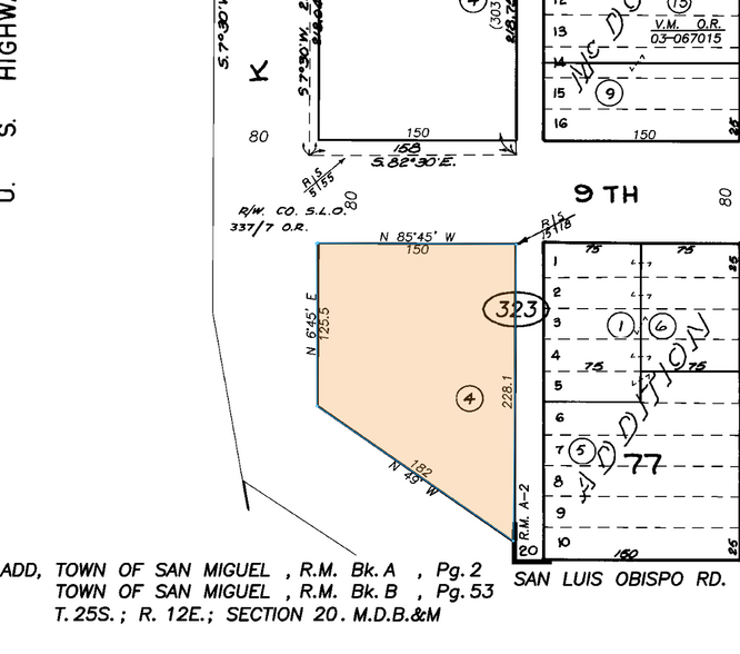 252 9th St, San Miguel, CA for sale - Plat Map - Image 1 of 1