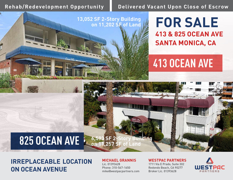 413 Ocean Ave, Santa Monica, CA for sale - Building Photo - Image 1 of 1