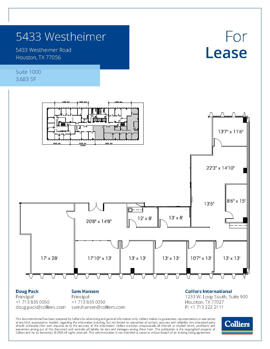 5433 Westheimer Rd, Houston, TX to rent Floor Plan- Image 1 of 1
