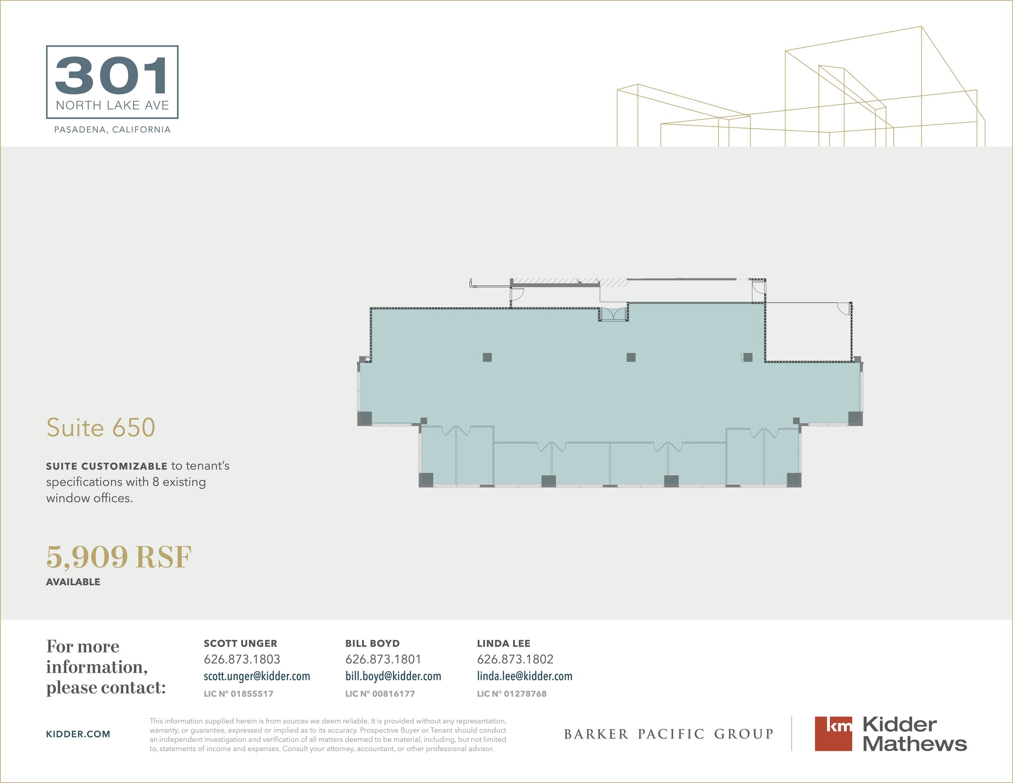 301 N Lake Ave, Pasadena, CA for rent Floor Plan- Image 1 of 1