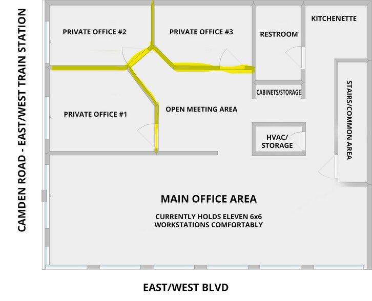 1800 Camden Rd, Charlotte, NC for rent - Typical Floor Plan - Image 2 of 13