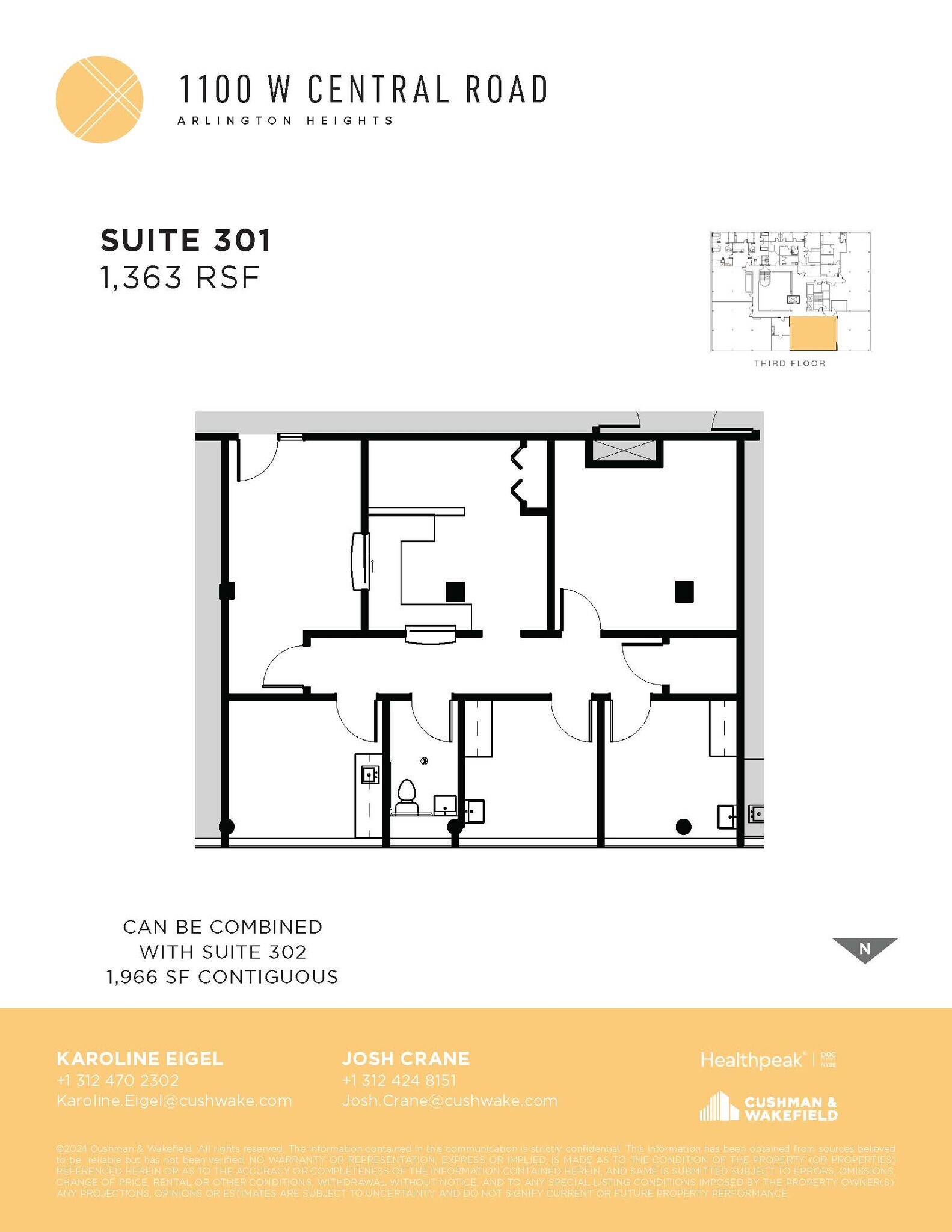 1100 W Central Rd, Arlington Heights, IL to rent Floor Plan- Image 1 of 1