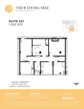 1100 W Central Rd, Arlington Heights, IL to rent Floor Plan- Image 1 of 1