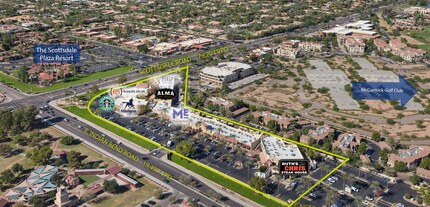 7001 N Scottsdale Rd, Scottsdale, AZ - AERIAL  map view