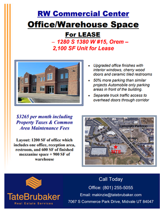 More details for 1280 S 1380 W, Orem, UT - Light Industrial for Rent