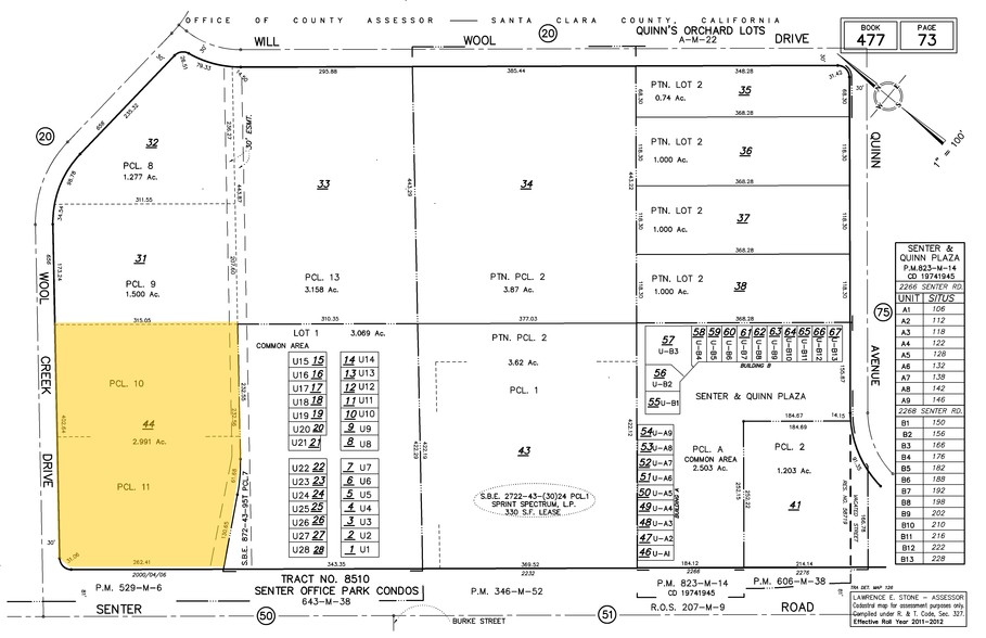 2000-2036 Senter Rd, San Jose, CA for sale - Plat Map - Image 1 of 1