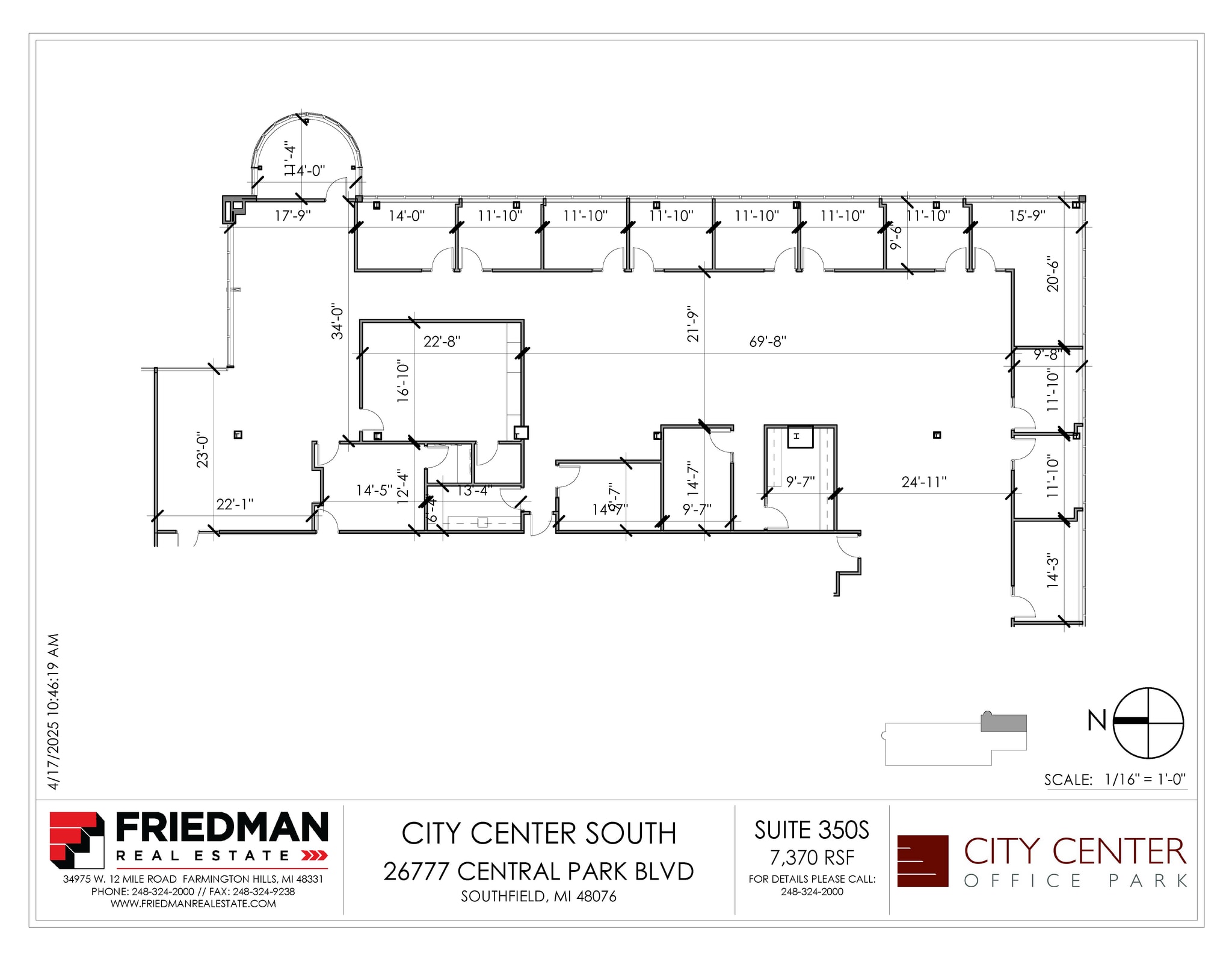 26777-26999 Central Park Blvd, Southfield, MI to rent Floor Plan- Image 1 of 3