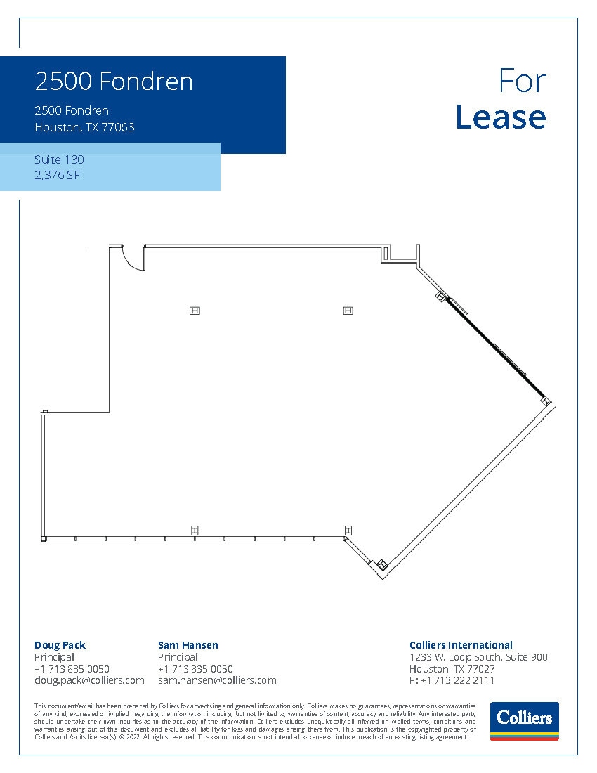 2500 Fondren Rd, Houston, TX to rent Floor Plan- Image 1 of 2