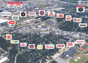 1820 S Saginaw Rd, Midland, MI - aerial  map view