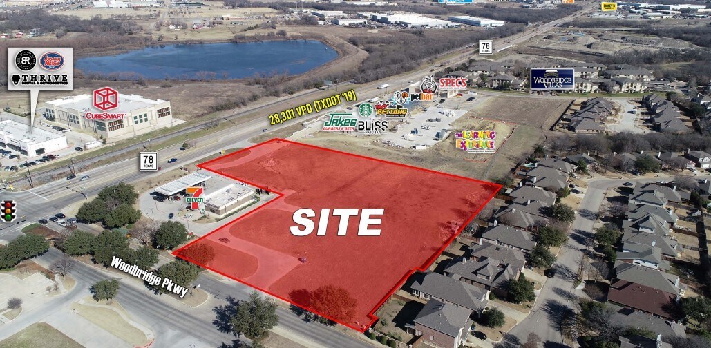 NEC of Hwy 78 & Woodbridge Pkwy, Sachse, TX 75048 Land for Sale
