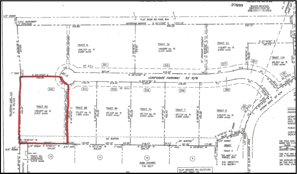 Corporate, Macon-Bibb, GA for rent - Plat Map - Image 1 of 1