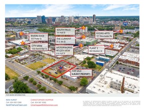 101 E 7th St, Richmond, VA - aerial  map view