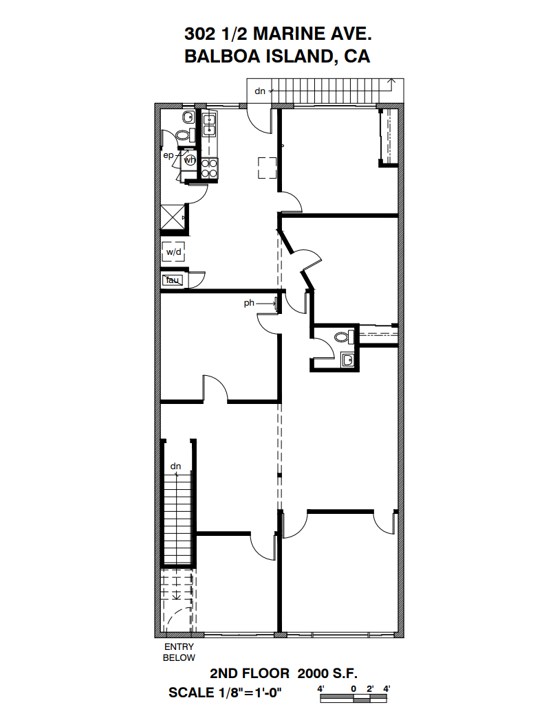 302 Marine Ave, Newport Beach, CA for rent Floor Plan- Image 1 of 1