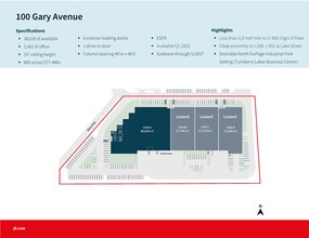 100 N Gary Ave, Roselle, IL for rent Site Plan- Image 1 of 1