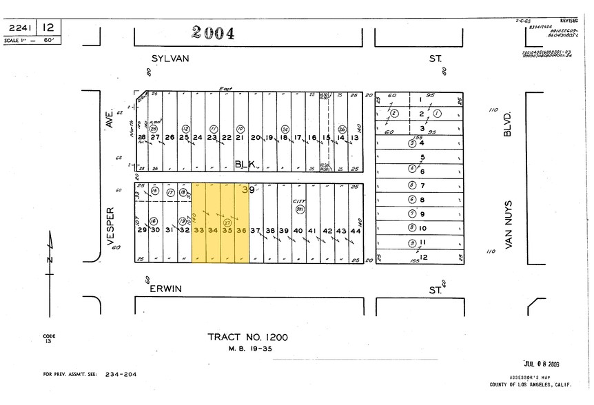 14539-14547 Erwin St, Van Nuys, CA for sale - Plat Map - Image 1 of 1