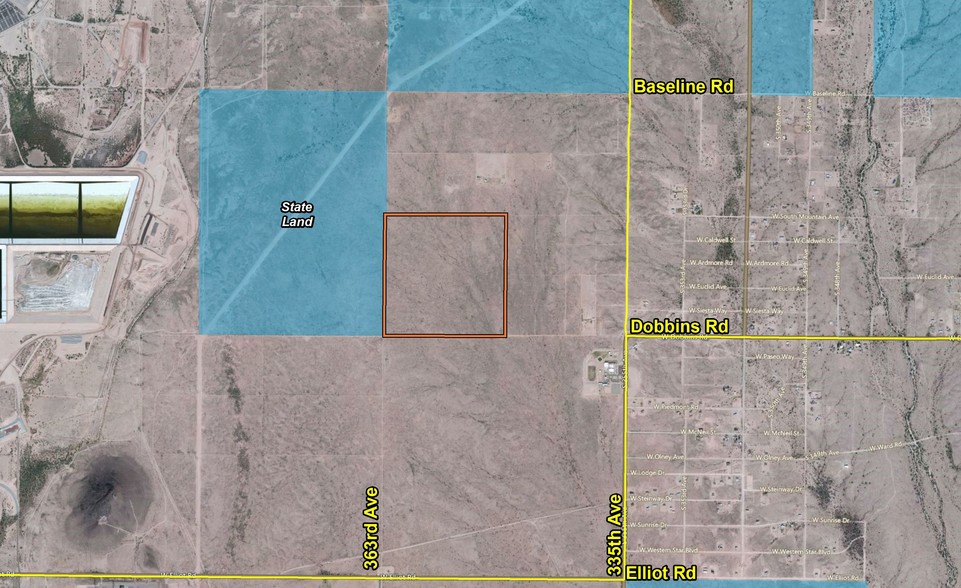 363rd Ave & Dobbins Rd, Arlington, AZ for sale - Aerial - Image 2 of 2