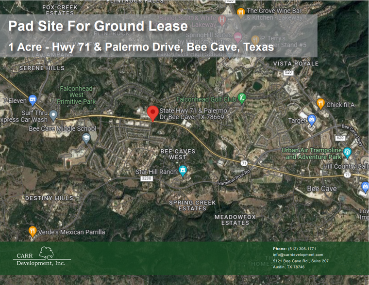 Highway 71 & Palermo Place, Bee Cave, TX for rent - Building Photo - Image 3 of 3