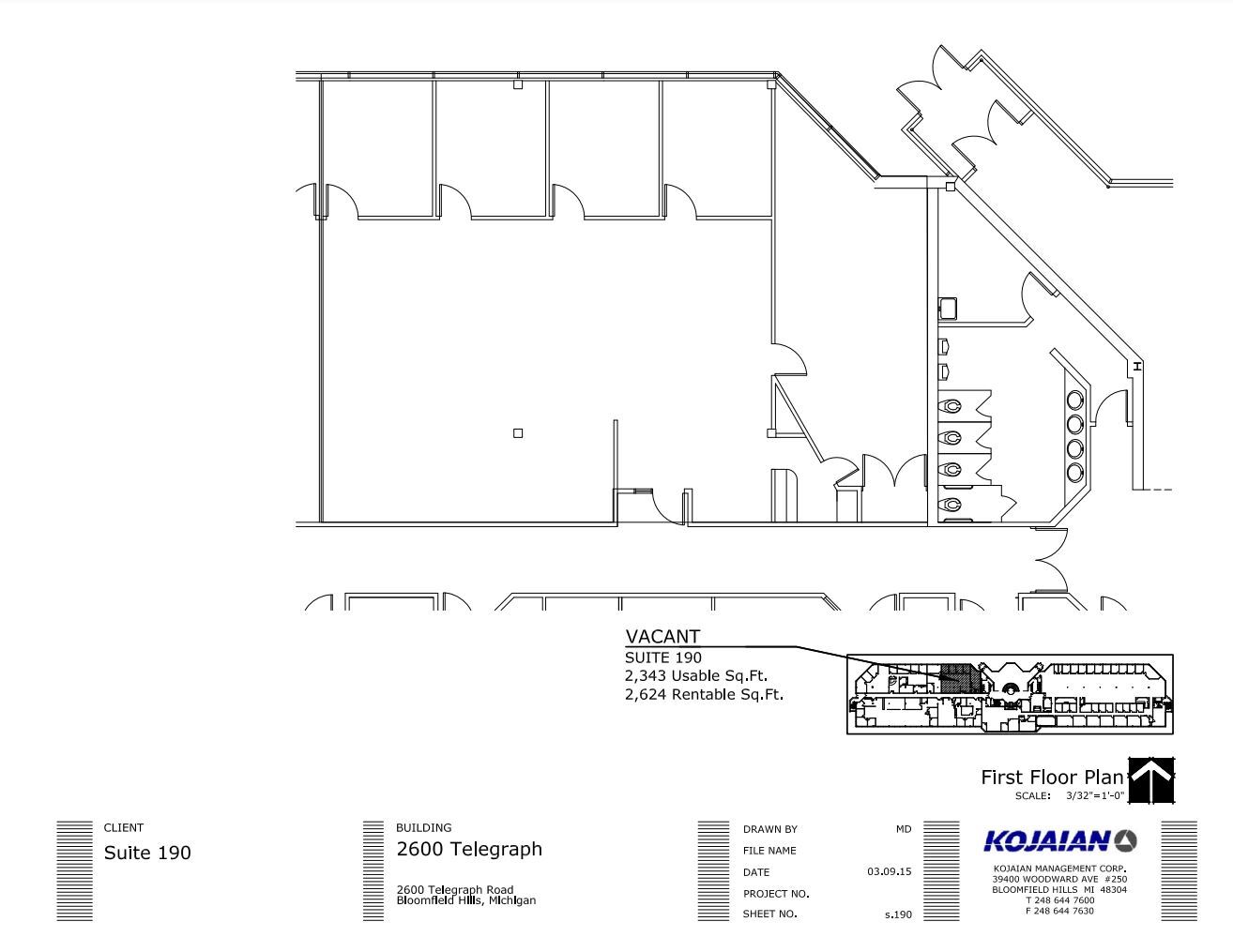 2600 S Telegraph Rd, Bloomfield Hills, MI for rent Floor Plan- Image 1 of 4