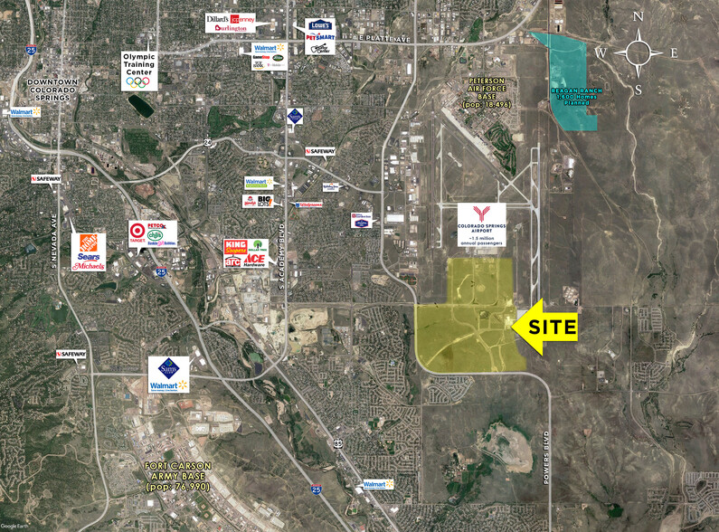 Nec Milton E Proby Pkwy & Powers Blvd, Colorado Springs, CO for rent - Aerial - Image 2 of 4