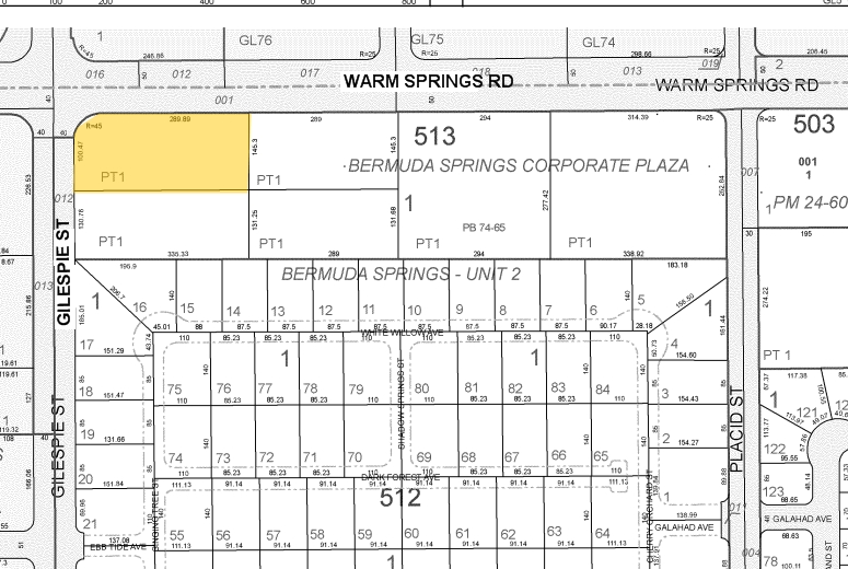 205 E Warm Springs Rd, Las Vegas, NV for rent - Plat Map - Image 2 of 5