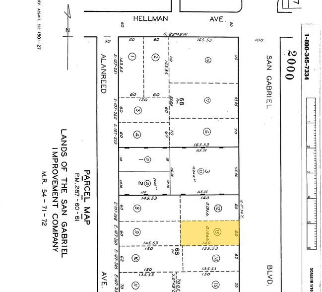 3327 San Gabriel Blvd, Rosemead, CA for rent - Plat Map - Image 2 of 3