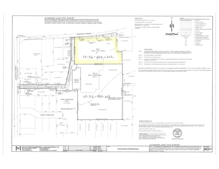 914 W Garfield Ave, Bartonville, IL for sale - Site Plan - Image 3 of 3