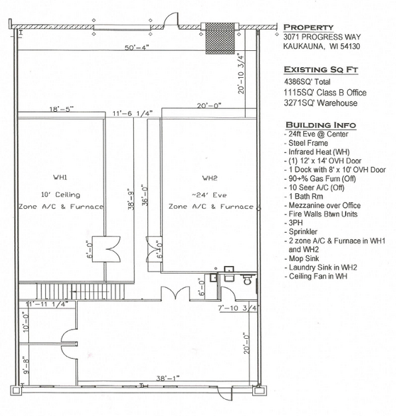 3071-3221 Progress Way, Kaukauna, WI for rent - Floor Plan - Image 2 of 2