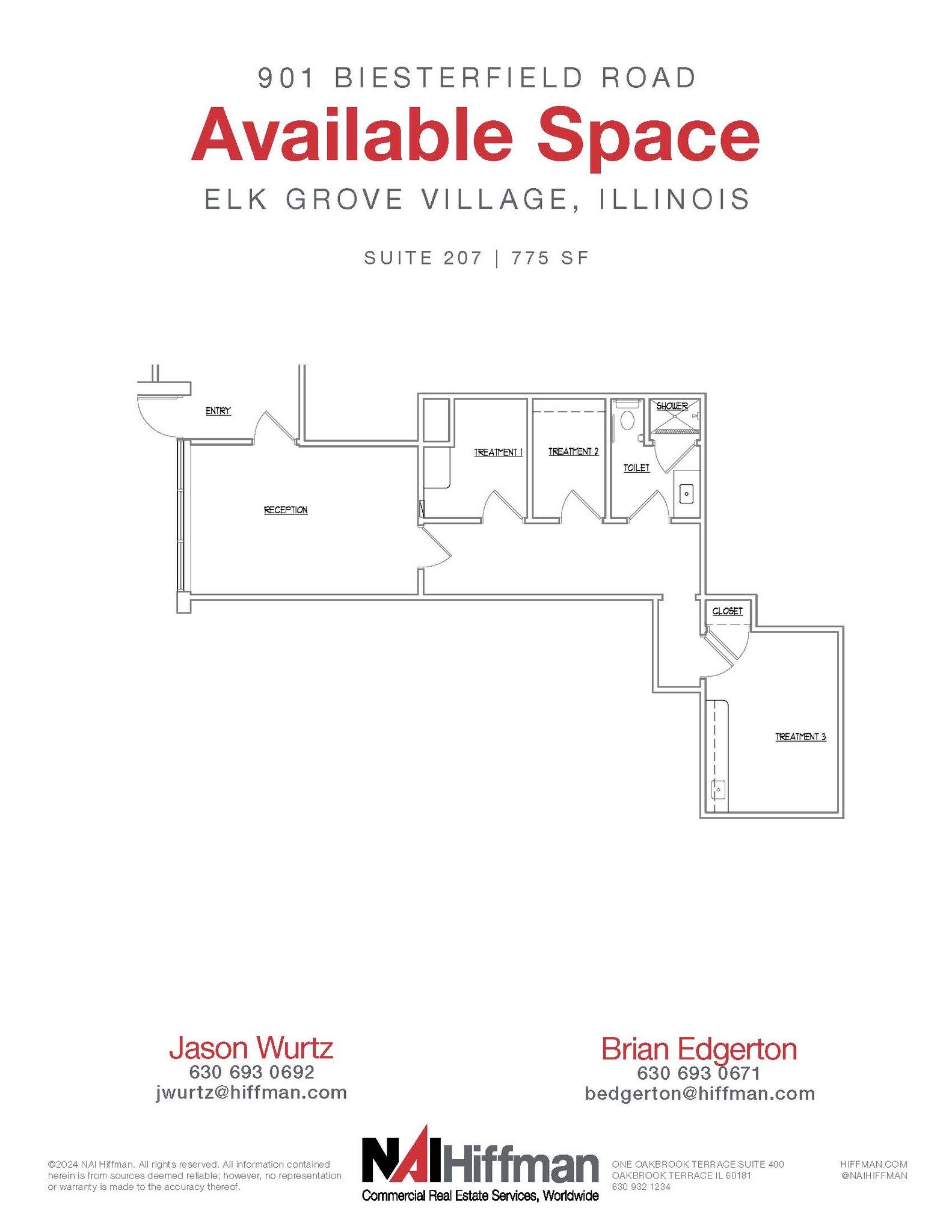 901 Biesterfield Rd, Elk Grove Village, IL for rent Floor Plan- Image 1 of 1