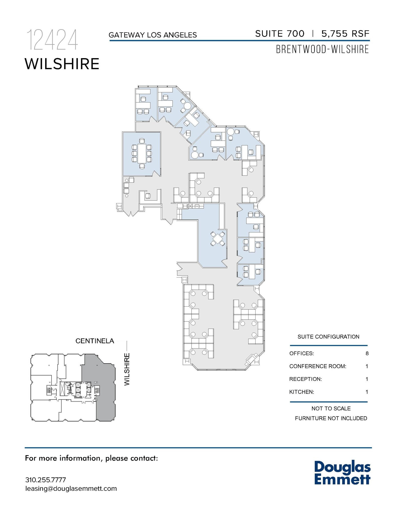 12424 Wilshire Blvd, Los Angeles, CA to rent Floor Plan- Image 1 of 1