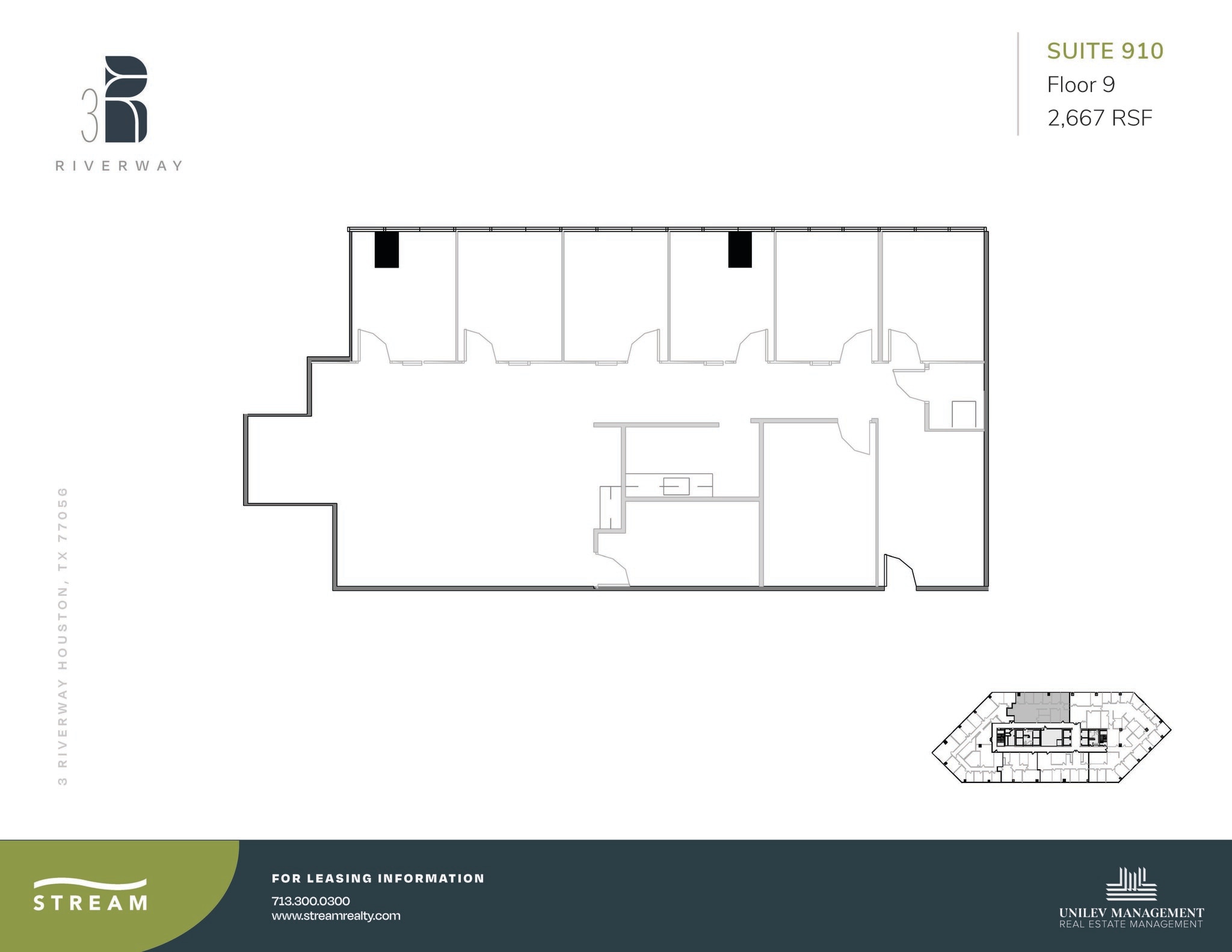 3 Riverway, Houston, TX to rent Floor Plan- Image 1 of 1