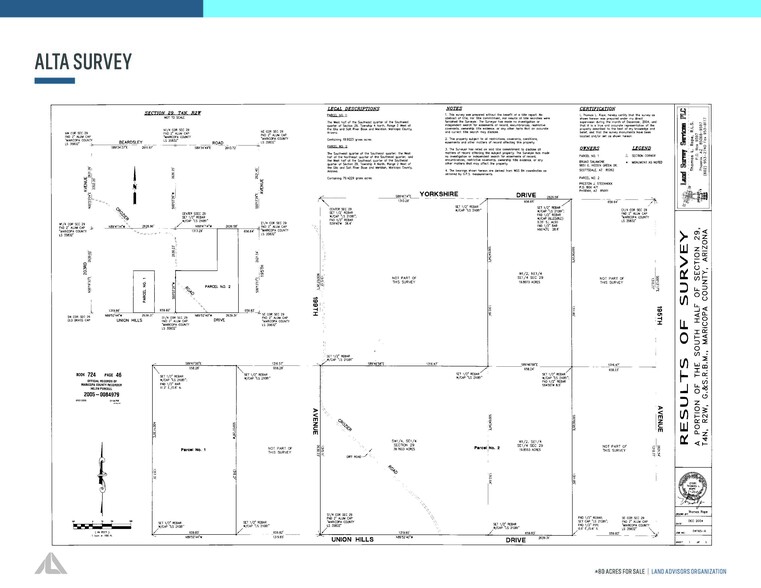 NEC 199th Avenue & Union Hills Drive, Surprise, AZ for sale - Plat Map - Image 1 of 2