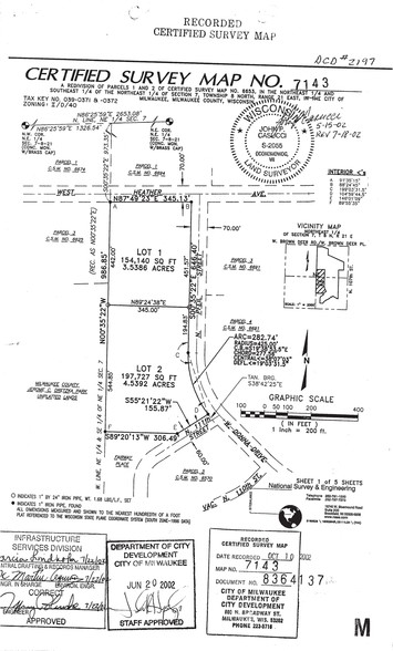 8500 Pfeil St, Milwaukee, WI for sale - Plat Map - Image 3 of 3