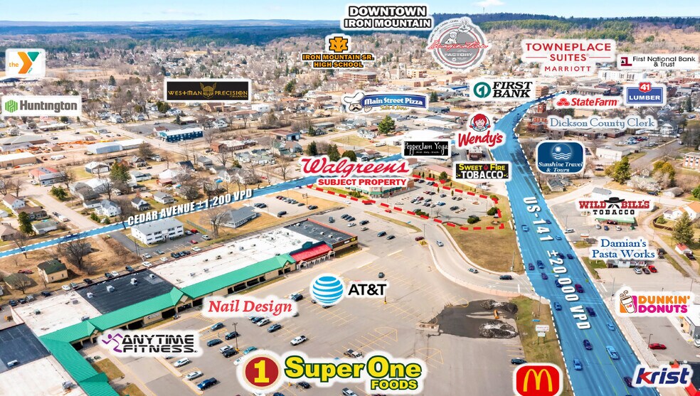 300 E F St, Iron Mountain 49801 Walgreens MI 14Yrs NNN Only Drugstore