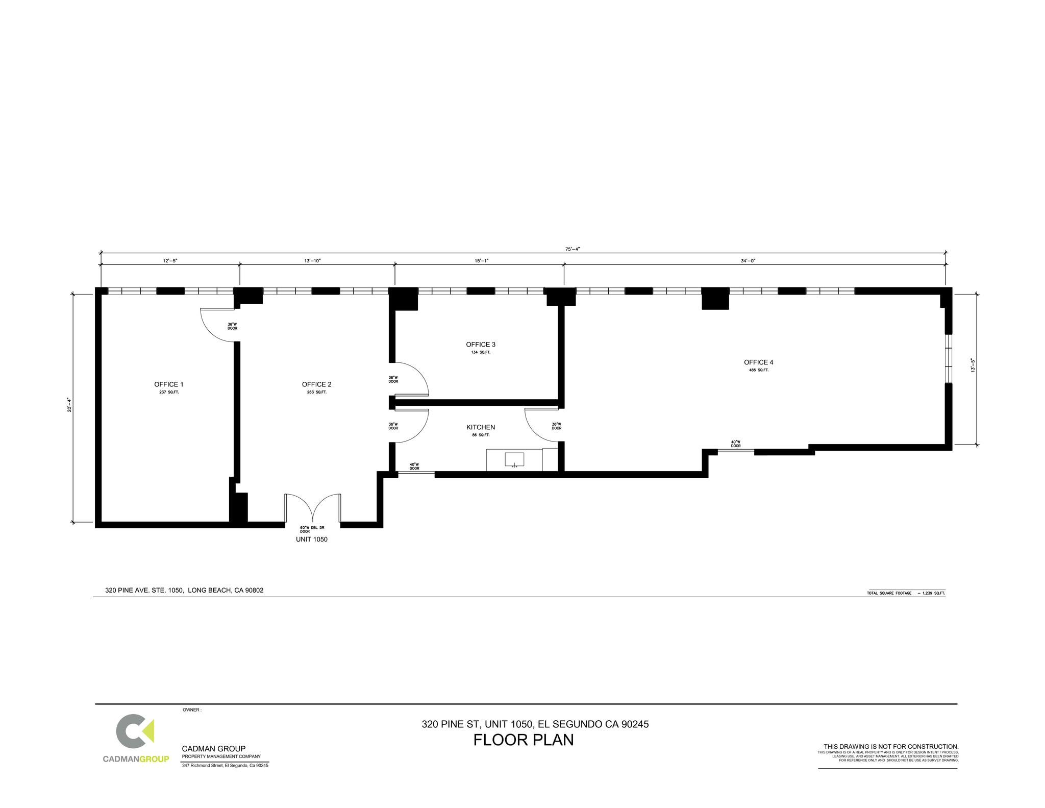 320 Pine Ave, Long Beach, CA to rent Site Plan- Image 1 of 1