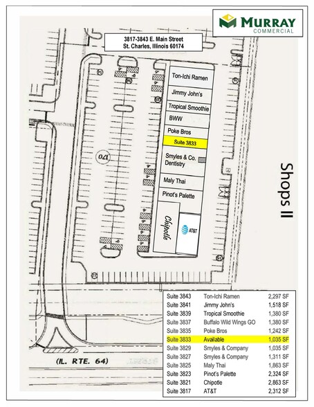 3817-3843 E Main St, Saint Charles, IL for rent - Site Plan - Image 2 of 2