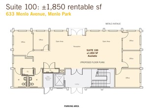 633 Menlo Ave, Menlo Park, CA for rent Floor Plan- Image 1 of 1