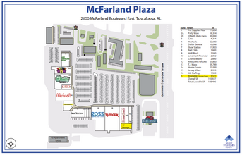 2600 McFarland Blvd E, Tuscaloosa, AL for rent Site Plan- Image 1 of 1