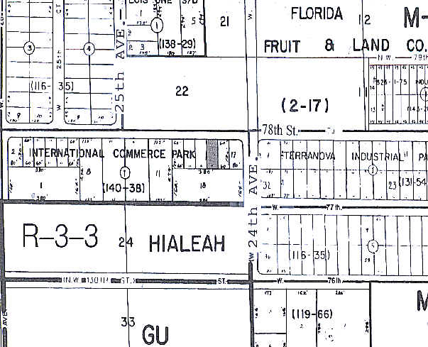 2430 W 78th St, Hialeah, FL for rent - Plat Map - Image 2 of 3