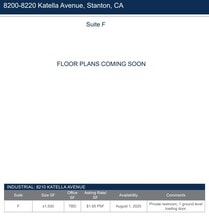 8200-8220 Katella Ave, Stanton, CA to rent Floor Plan- Image 1 of 1