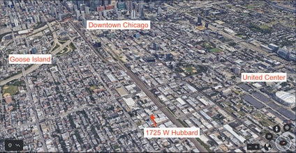 1725 W Hubbard St, Chicago, IL - AERIAL  map view