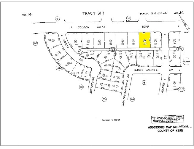 21529 Golden Hills Blvd, Tehachapi, CA for sale - Plat Map - Image 1 of 1